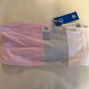Adidas Colorblock Tube Top - Pink and Gray